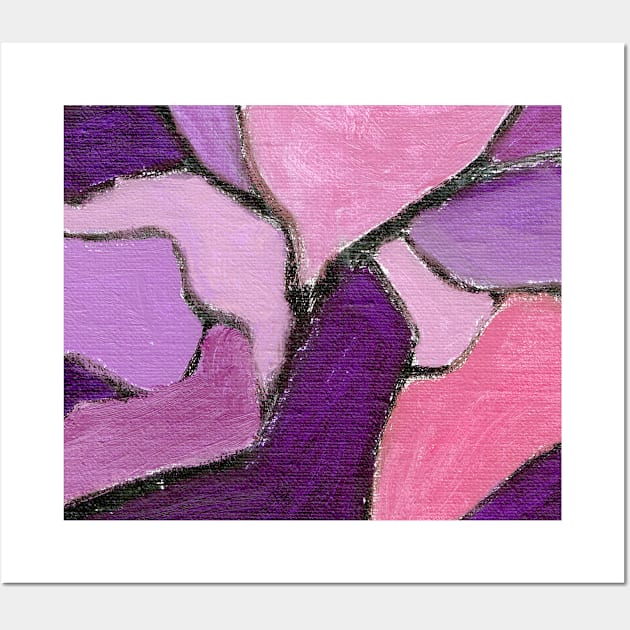 Abstract Painting 2c39 Fandango Fuchsia Lavender Wall Art by Go Abstract Art